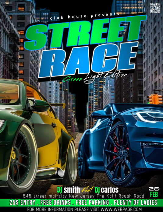 Copy of 3d Street Race Flyer (us Letter) | PosterMyWall