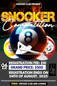 3D Strike: Snooker Arena Showdown Cartaz template