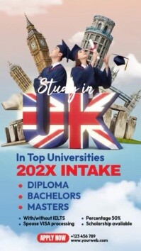 3d Study in UK Ad Instagram Reel Instagram-reel template