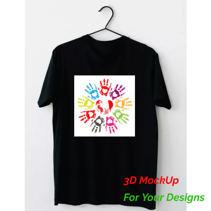 Plantilla de 3D T shirt mockup | PosterMyWall