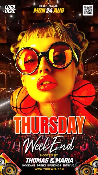 3d Thursday Weekend Party Instagram Reel Template | PosterMyWall