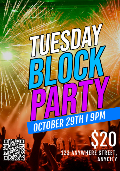 3d Tuesday Block Party A2 template