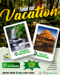 3d Vacation Holiday Gateaway Trip Tour Road Trip Advertisement Facebook Ads Poster Template Flyer  I Instagram Portrait