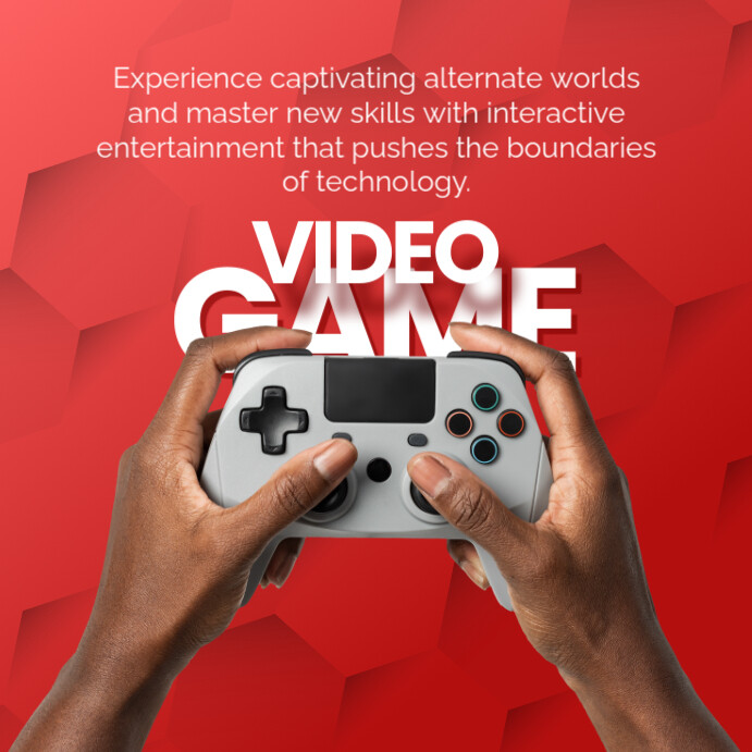 3d Video Game Day Instagram Post template