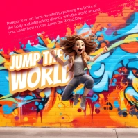 3d We Jump The World Instagram Post Iphosti le-Instagram template