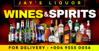 3d Wine And Spirits Liquor Alcohol Store Shop Banner Light Box Design Printable Flyer Template Poste Facebook Event Cover