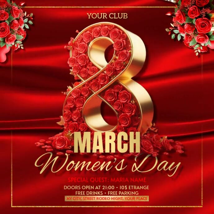 3d Women's Day Instagram Post template