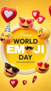 3d World Emoji Day Instagram Reel template