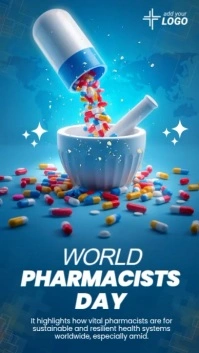 3d World Pharmacist Day Instagram Reel template