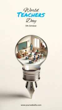 3d World Teacher's Day  Instagram Story Template