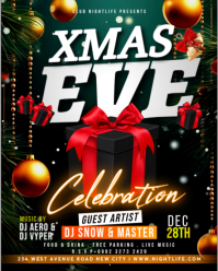 3d Xmas Eve Party Night Before Christmas Celebration Club Lounge Bar Nochebuena Invite Flyer Templat Instagram Portrait template