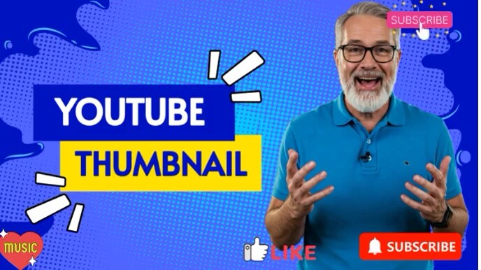 3d Youtube Thumbnail  Digital Display (16:9) template