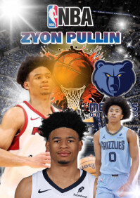3d Zyon Paullin Memphis Grizzlies Nba Basketball Sport A4 template
