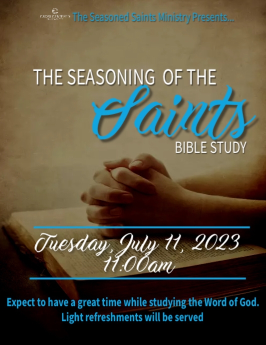 Seasoned Saints Monthly Bible Study PosterMyWall