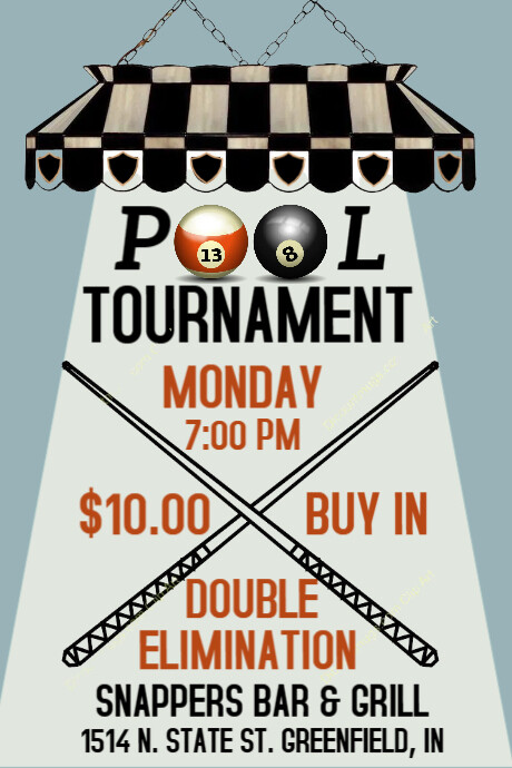 POOL TOURNAMENT POSTER (1) | PosterMyWall