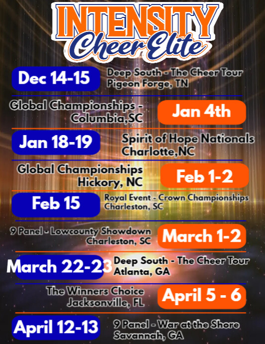 elite schedule PosterMyWall