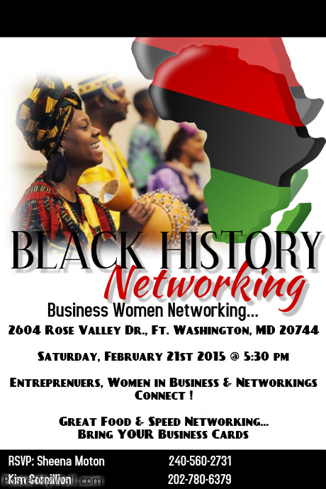 Black History Networking session Poster template