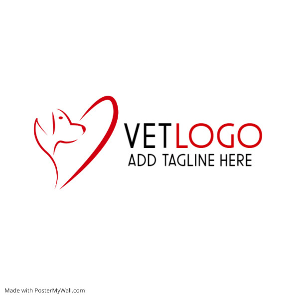 red and black logo template design