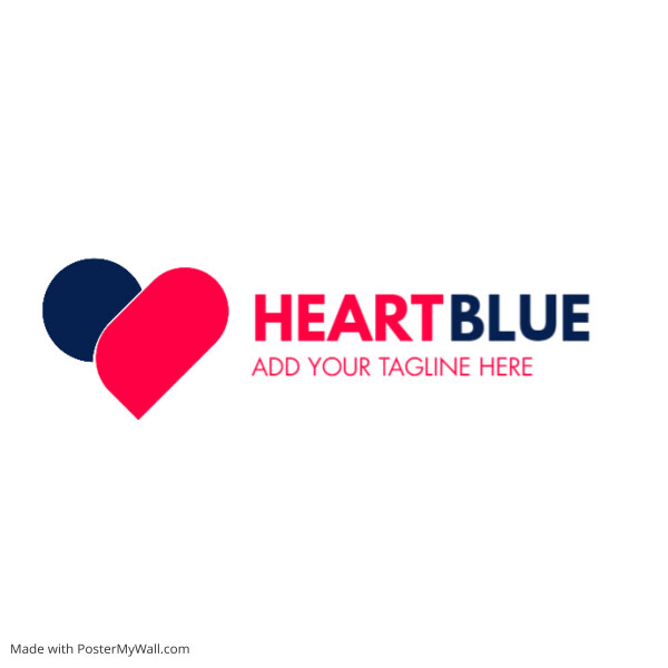 red and blue colors logo template design
