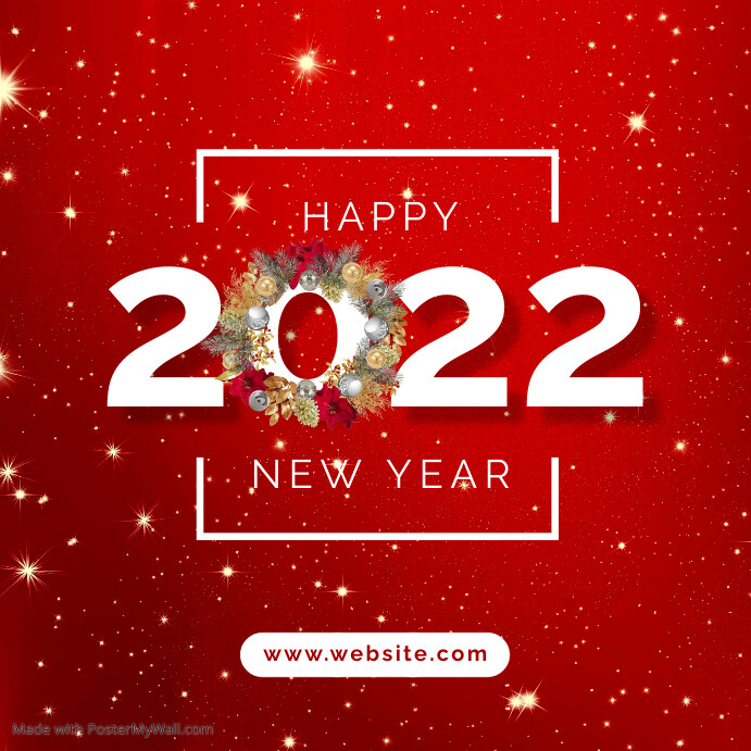 happy new year instagram post banner advertis
