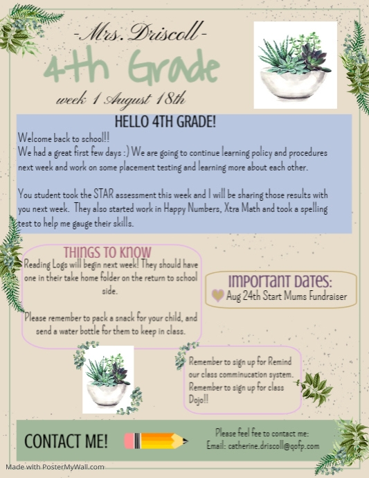 Copy of Meet the Teacher Newsletter | PosterMyWall
