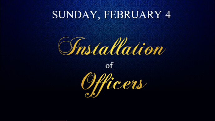 installation of officers | PosterMyWall