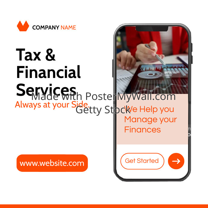 tax and financial services phone icon templat