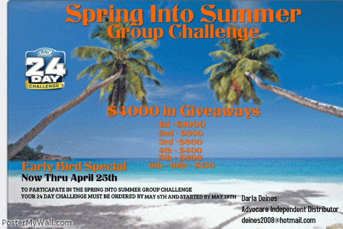 AdvoCare Spring into Summer Challenge | PosterMyWall