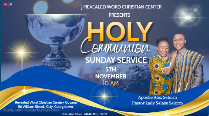 holy communion sunday flyer | PosterMyWall