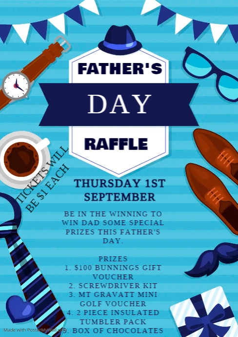Father's Day Raffle Flyer 2022 | PosterMyWall