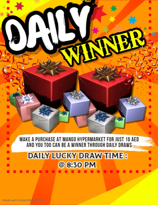 Lucky Draw Flyer template