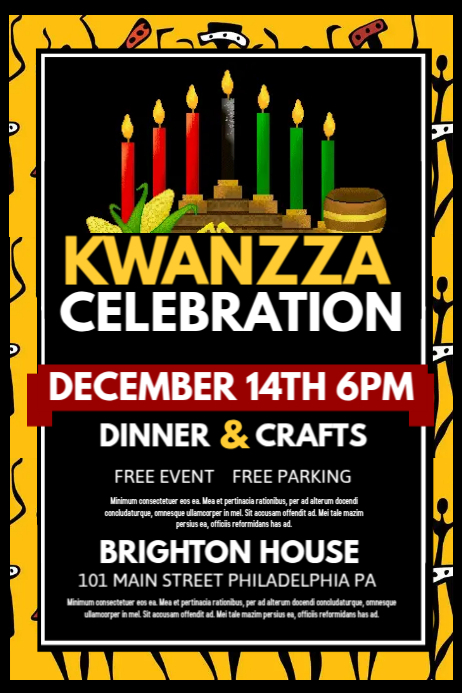 Kwanzza Poster template
