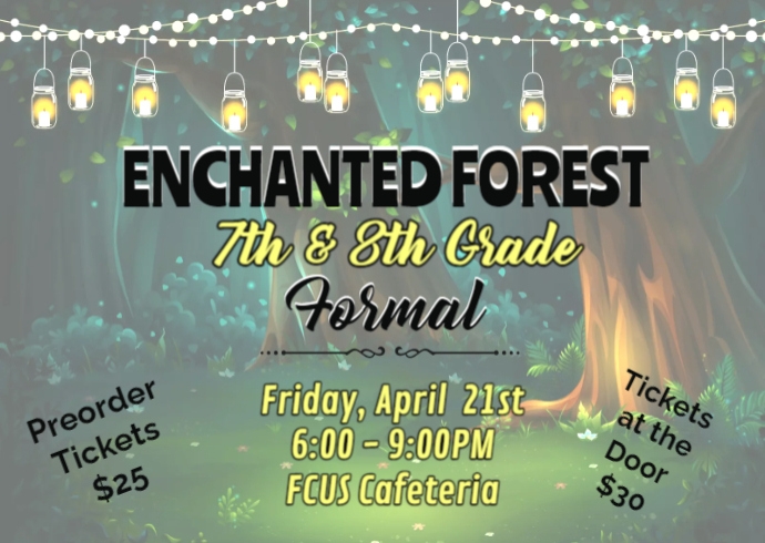 String light enchanted night invitation | PosterMyWall