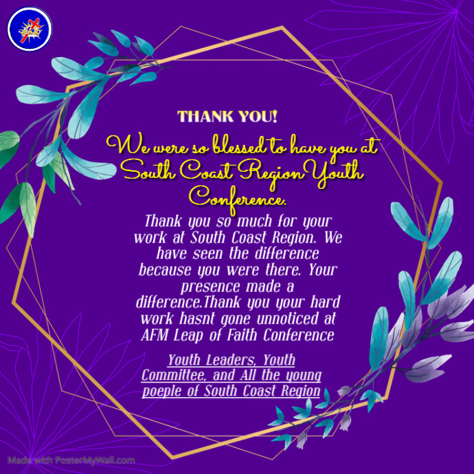 Copy of Floral Thank You Instagram Post | PosterMyWall