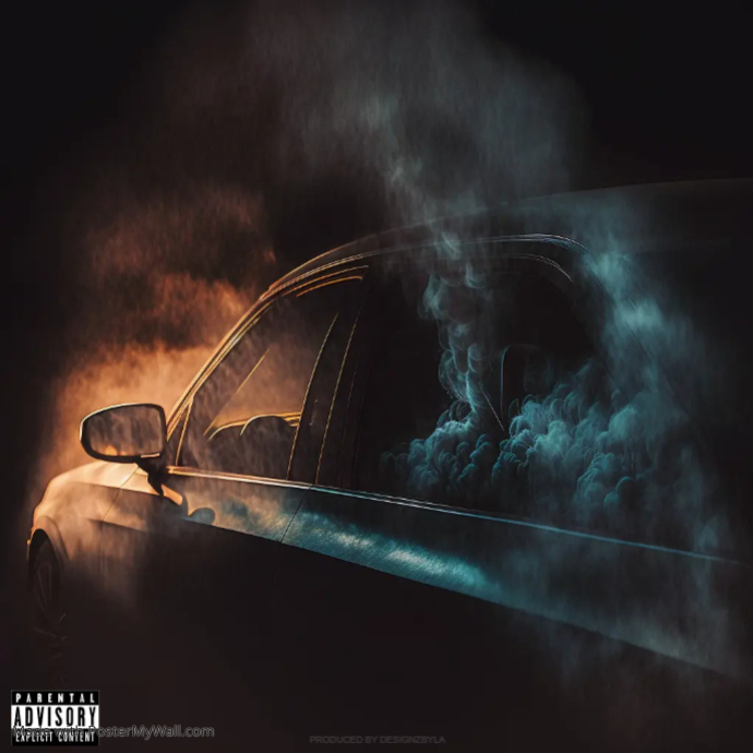 Smoke Filled Car Album Cover Design template PosterMyWall