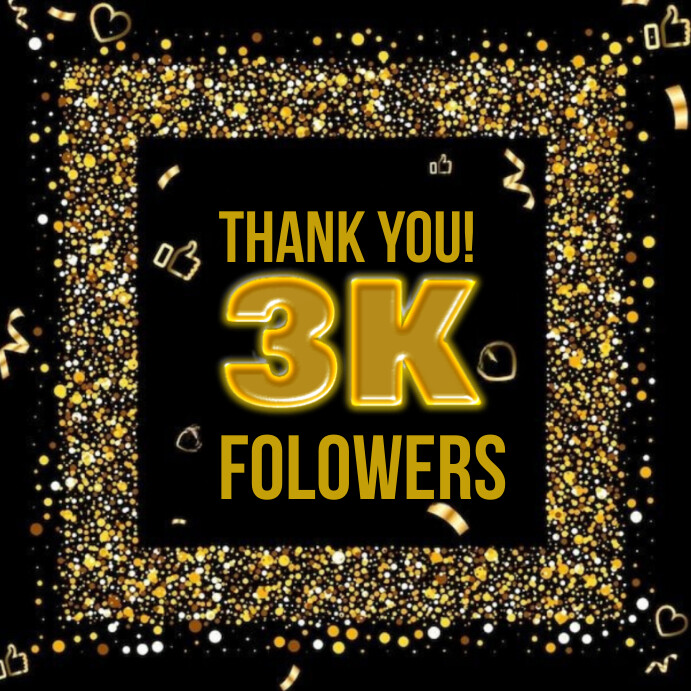 3k followers Instagram Post template