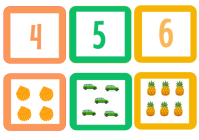 4,5,6 ,Number Flash Cards for kids for toddlers A4 template