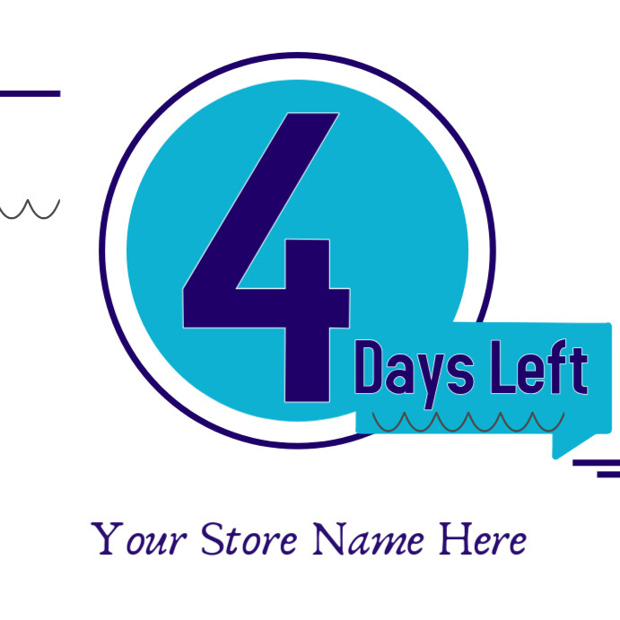 4 Days Countdown Design Instagram Post template