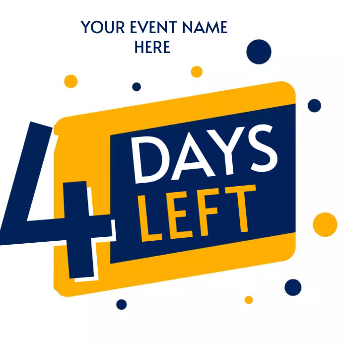4 Days Left Countdown Design Flyer Template PosterMyWall