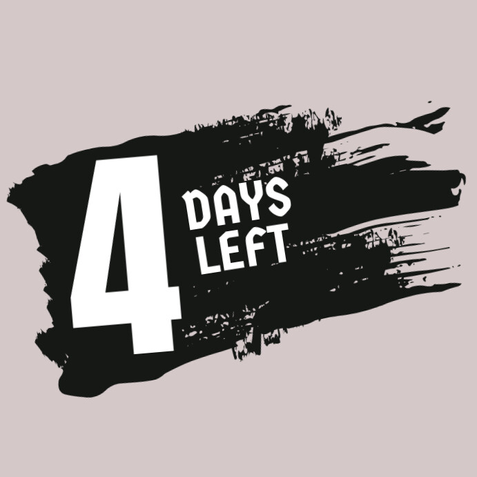 4 days left countdown template Pos Instagram