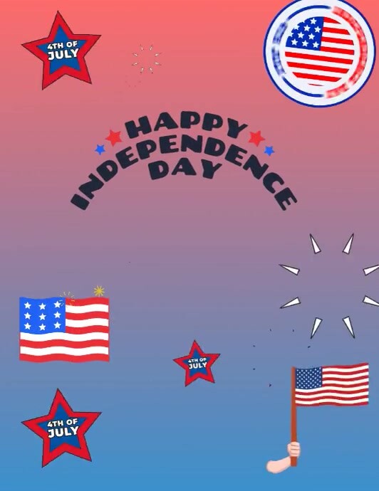4 De Julio Volante (carta Us) Folheto (US Letter) template