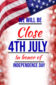 4 July independence day close poster 海报 template