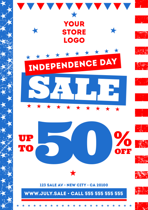 4 JULY SALE POSTER Template | PosterMyWall