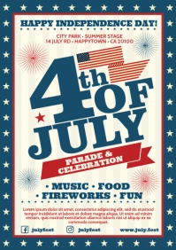 4 of JULY POSTER A4 template