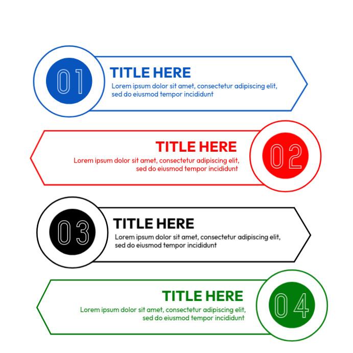 4 point Infographic Template | PosterMyWall