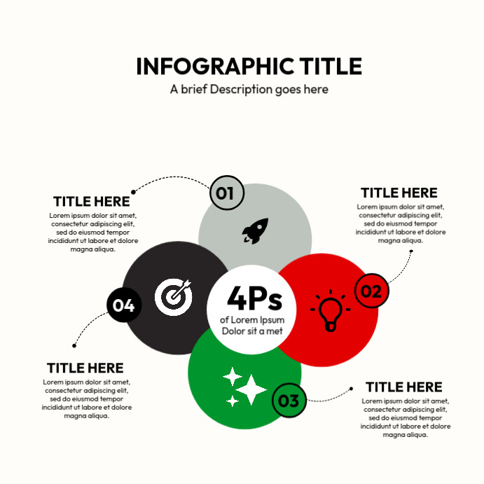 Plantilla de 4 points Infographic | PosterMyWall