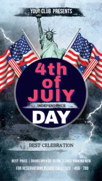 4th Of July Digital Display (9:16) template