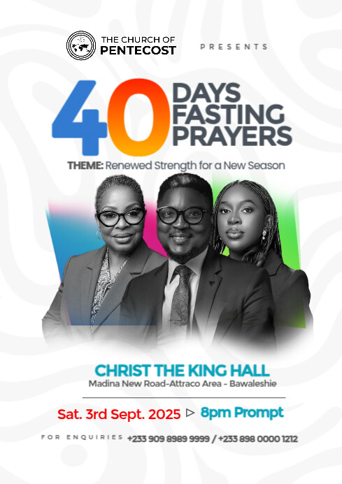 40 Days Fasting and Prayers A4 template