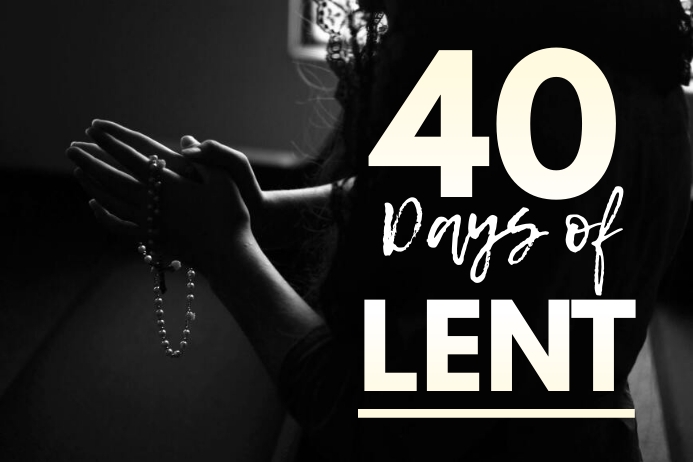 40 days of lent poster Cartaz template
