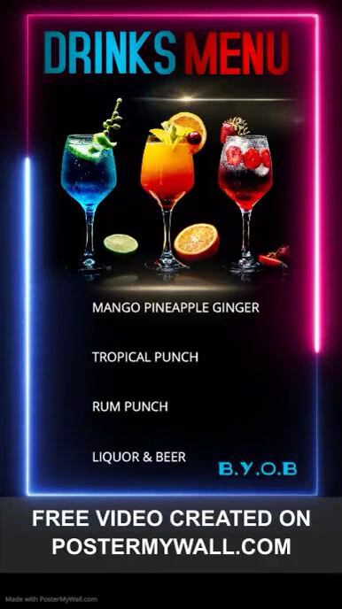 Cocktail Menu Design Inspiration | PosterMyWall